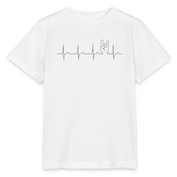Heavy Metal ECG French Friesfork Heartbeat Festival - Stanley/Stella MINI CREATOR Kids’ T-Shirt - white - Front - Maike (125cm)
