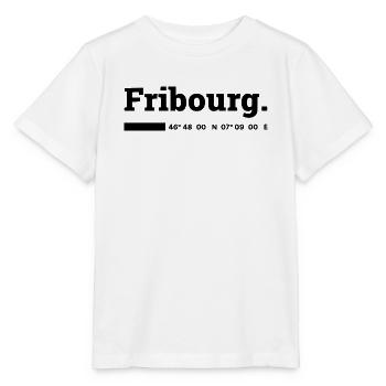 Fribourg Koordinaten - Stanley/Stella Kinder T-Shirt MINI CREATOR  - Weiß - Vorne - Maike (125cm)