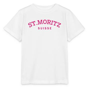 St. Moritz - Suisse - Schweiz - Swiss - Stanley/Stella Kinder T-Shirt MINI CREATOR  - Weiß - Vorne - Maike (125cm)
