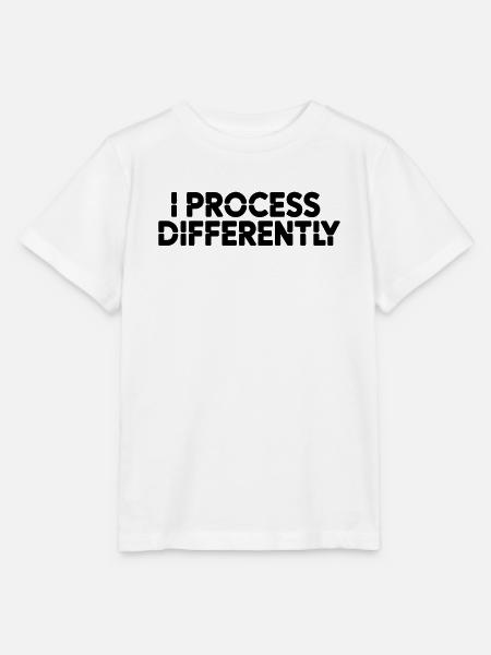 I process differently - Stanley/Stella Kinder T-Shirt MINI CREATOR  - Weiß