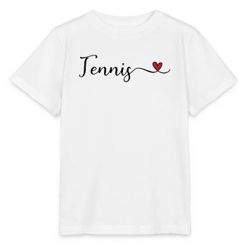 Tennis - I heart Tennis - Stanley/Stella Kinder T-Shirt MINI CREATOR  - Weiß - Vorne - Maike (125cm)