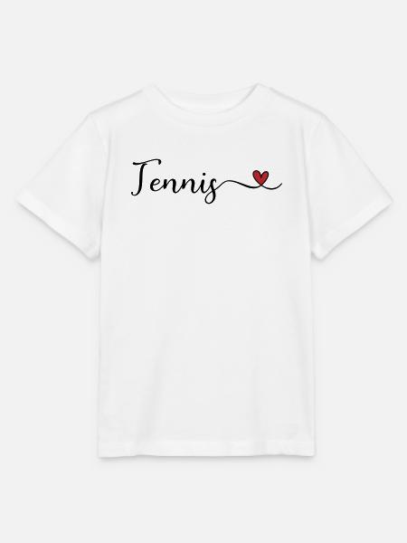 Tennis - I heart Tennis - Stanley/Stella Kinder T-Shirt MINI CREATOR  - Weiß