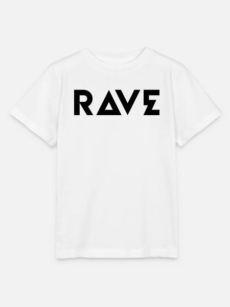Rave Bold typographisches Musik-Logo-Design - Stanley/Stella Kinder T-Shirt MINI CREATOR  - Weiß