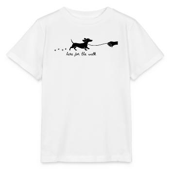 Ici pour la marche Design de silhouette teckel - T-shirt bio MINI CREATOR Stanley/Stella Enfant - blanc - Devant - Maike (125cm)