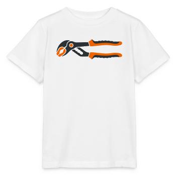 Rohrzange Werkzeug Grafik - Stanley/Stella Kinder T-Shirt MINI CREATOR  - Weiß - Vorne - Maike (125cm)