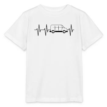 Bus Heartbeat Symbol Pulse Van Suv Illustration - Stanley/Stella MINI CREATOR Kids’ T-Shirt - white - Front - Maike (125cm)