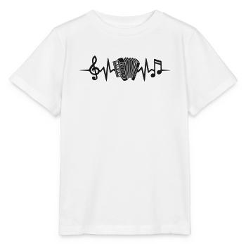 Akkordeon Herzschlag Akkordeonist Musiker - Stanley/Stella Kinder T-Shirt MINI CREATOR  - Weiß - Vorne - Maike (125cm)