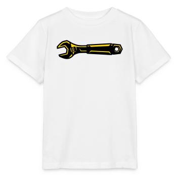 Schraubenschlüssel Werkzeug Mechaniker Schrauber - Stanley/Stella Kinder T-Shirt MINI CREATOR  - Weiß - Vorne - Maike (125cm)