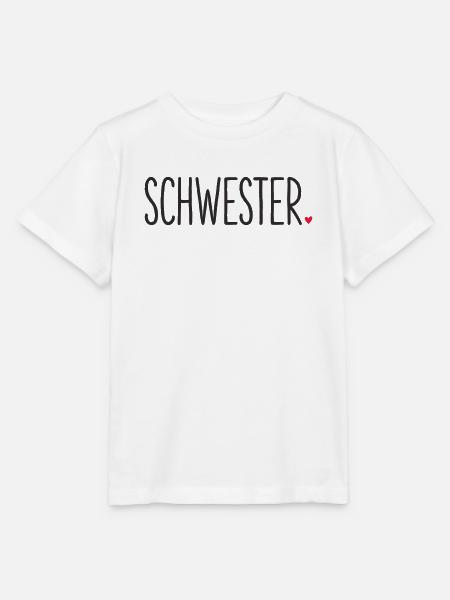 Schwester ❤️ – Liebevolles Textdesign - Stanley/Stella Kinder T-Shirt MINI CREATOR - Weiß