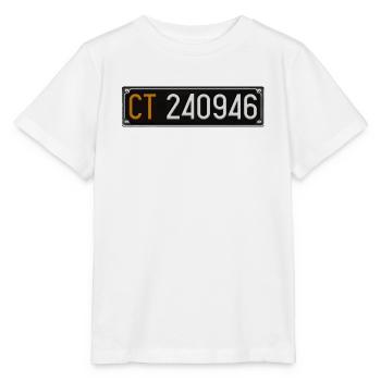 Vorderes Kennzeichen – CT46 - Stanley/Stella Kinder T-Shirt MINI CREATOR  - Weiß - Vorne - Maike (125cm)