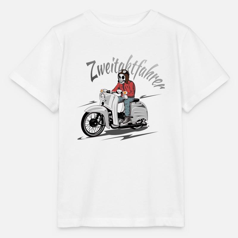 Simson Schwalbe Zweitaktfahrer - Stanley/Stella Kinder T-Shirt MINI CREATOR - Weiß