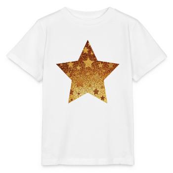 Étoile avec astérisque - Cadeau d’or idée cadeau - T-shirt bio MINI CREATOR Stanley/Stella Enfant - blanc - Devant - Maike (125cm)