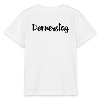Donnerstag Wochentag Woche - Stanley/Stella Kinder T-Shirt MINI CREATOR  - Weiß - Vorne - Maike (125cm)