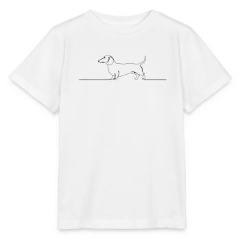 Dachshund Dachshund One Line Art - Stanley/Stella MINI CREATOR Kids’ T-Shirt - white - Front - Maike (125cm)