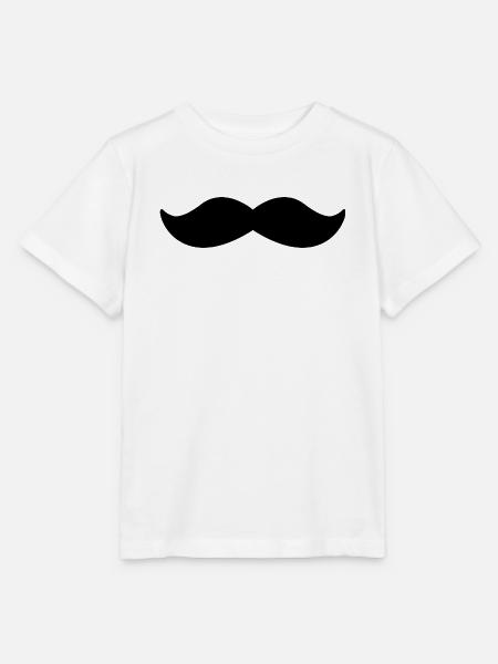 Schnurrbart - Stanley/Stella Kinder T-Shirt MINI CREATOR - Weiß