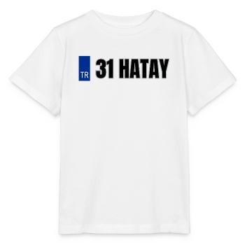 31 Hatay Kennzeichen | Türkisches Kennzeichen - Stanley/Stella Kinder T-Shirt MINI CREATOR  - Weiß - Vorne - Maike (125cm)
