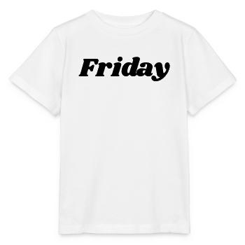 Friday – Black lettering - Stanley/Stella MINI CREATOR Kids’ T-Shirt - white - Front - Maike (125cm)