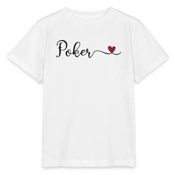 Poker Herz - Stanley/Stella Kinder T-Shirt MINI CREATOR  - Weiß - Vorne - Maike (125cm)
