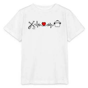 Cuisiner est mon cardio - T-shirt bio MINI CREATOR Stanley/Stella Enfant - blanc - Devant - Maike (125cm)