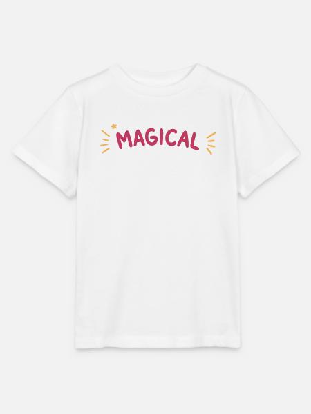 Magischer Regenbogenfunkel - Stanley/Stella Kinder T-Shirt MINI CREATOR - Weiß
