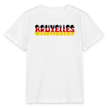 Brüssel, Belgische Flagge Schwarz, Gelb, Rot, - Stanley/Stella Kinder T-Shirt MINI CREATOR  - Weiß - Vorne - Maike (125cm)
