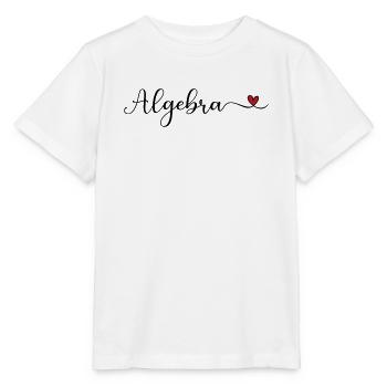 Algebra Schriftzug mit Herz - Stanley/Stella Kinder T-Shirt MINI CREATOR  - Weiß - Vorne - Maike (125cm)
