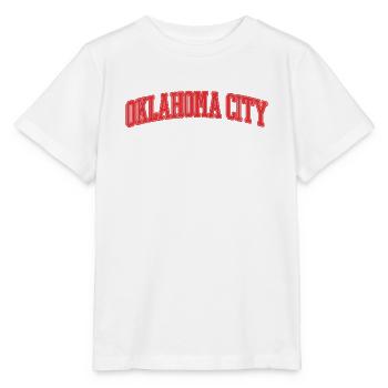 Oklahoma City Varsity Lettering - Stanley/Stella MINI CREATOR Kids’ T-Shirt - white - Front - Maike (125cm)