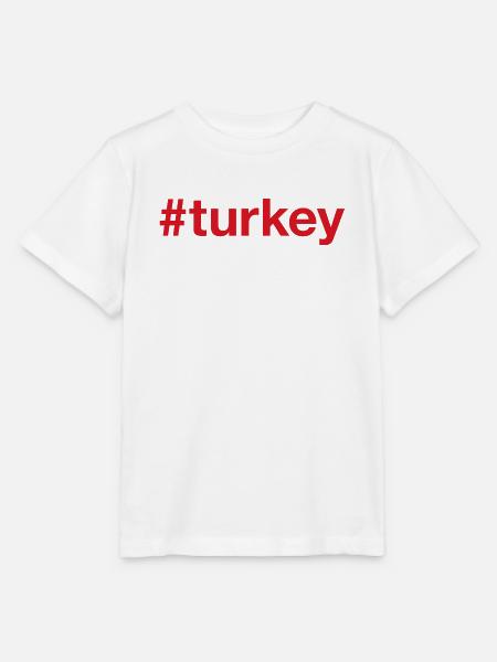 TURKEY Red - Stanley/Stella Kinder T-Shirt MINI CREATOR  - Weiß