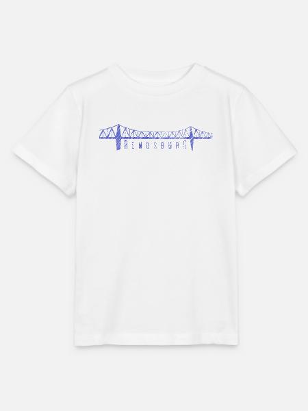 Rendsburg Hochbrücke – Skizzierte Skyline - Stanley/Stella Kinder T-Shirt MINI CREATOR  - Weiß