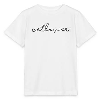 Catlover script - Stanley/Stella Kinder T-Shirt MINI CREATOR  - Weiß - Vorne - Maike (125cm)