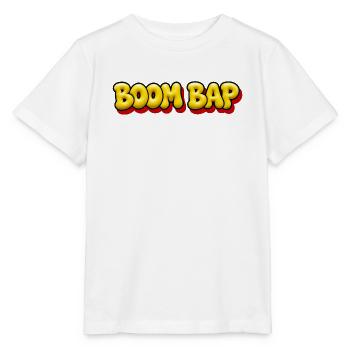 BOOM BAP - Oldschool Hip Hop Bubble Comic Style - Stanley/Stella MINI CREATOR Kids’ T-Shirt - white - Front - Maike (125cm)