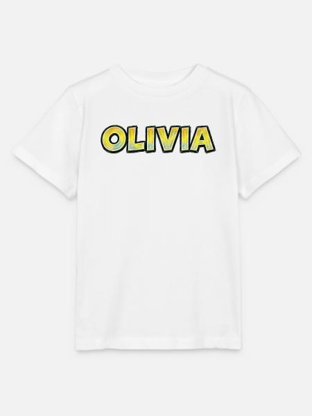 Olivia, Handgezeichnete Typografie - Stanley/Stella Kinder T-Shirt MINI CREATOR  - Weiß