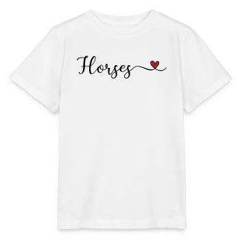 Pferde mit Herz - Stanley/Stella Kinder T-Shirt MINI CREATOR  - Weiß - Vorne - Maike (125cm)