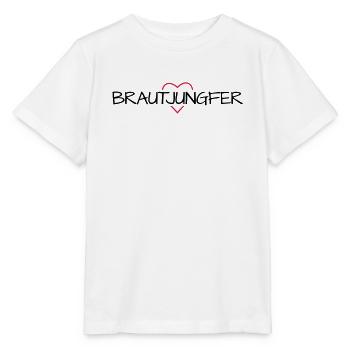 Brautjungfer Herz Junggesellinenabschied - Stanley/Stella Kinder T-Shirt MINI CREATOR  - Weiß - Vorne - Maike (125cm)