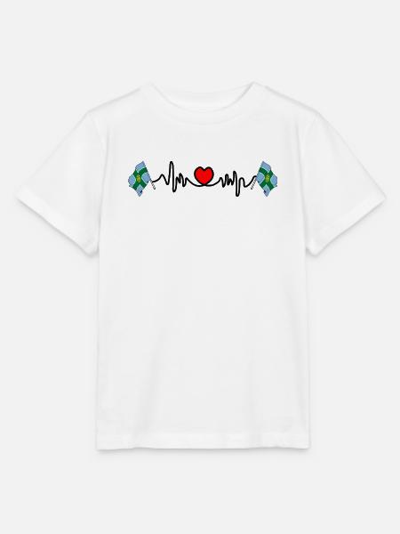 Derbyshire Herzschlag - Stanley/Stella Kinder T-Shirt MINI CREATOR - Weiß