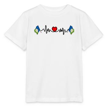 East Riding Flag with Heartbeat - Stanley/Stella MINI CREATOR Kids’ T-Shirt - white - Front - Maike (125cm)