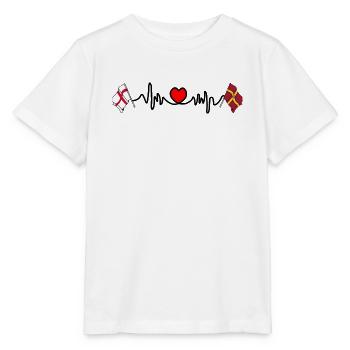 Drapeau du Northamptonshire avec drapeau anglais - T-shirt bio MINI CREATOR Stanley/Stella Enfant - blanc - Devant - Maike (125cm)