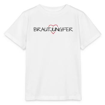 Brautjungfer Herz Junggesellinenabschied - Stanley/Stella Kinder T-Shirt MINI CREATOR  - Weiß - Vorne - Maike (125cm)
