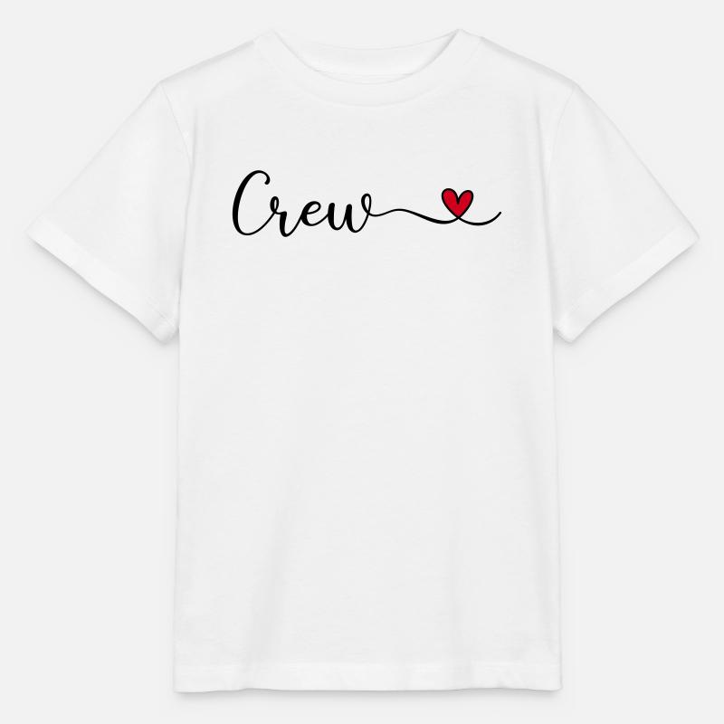 Crew mit Herz Design - Stanley/Stella Kinder T-Shirt MINI CREATOR  - Weiß