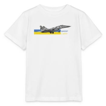 UKRAINE: Ghost Of Kyiv Fighter Jet - Stanley/Stella MINI CREATOR Kids’ T-Shirt - white - Front - Maike (125cm)