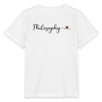 Niedliche Philosophie Typografie mit Herz - Stanley/Stella Kinder T-Shirt MINI CREATOR  - Weiß - Vorne - Maike (125cm)