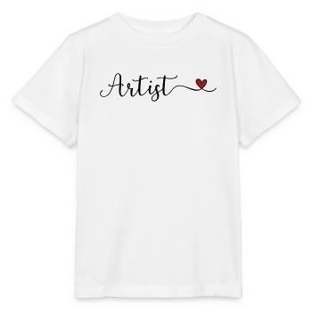 Künstler mit Herz - Stanley/Stella Kinder T-Shirt MINI CREATOR  - Weiß - Vorne - Maike (125cm)