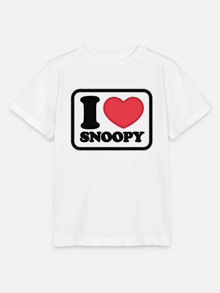 Peanuts Snoopy Ich Liebe Snoopy - Stanley/Stella Kinder T-Shirt MINI CREATOR - Weiß