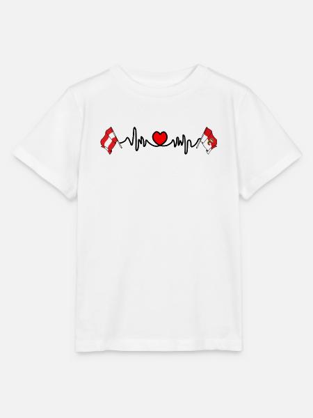Salzburger Flaggenherzschlag - Stanley/Stella Kinder T-Shirt MINI CREATOR - Weiß
