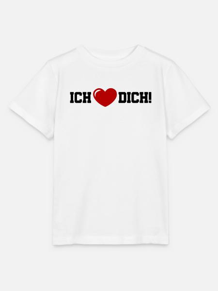 Ich Liebe Dich Herz - Stanley/Stella Kinder T-Shirt MINI CREATOR - Weiß