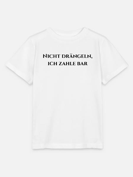 Nicht drängeln, ich zahle bar - Stanley/Stella Kinder T-Shirt MINI CREATOR - Weiß