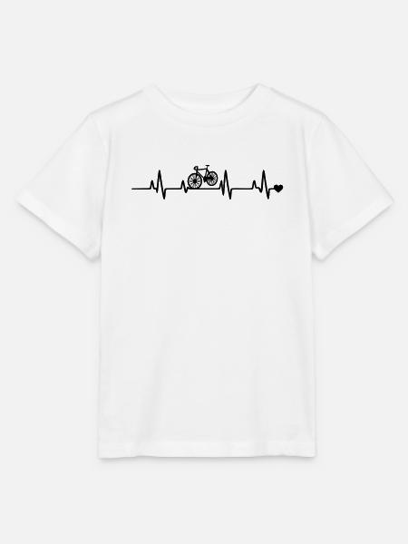 Fahrrad Herzschlag - Stanley/Stella Kinder T-Shirt MINI CREATOR  - Weiß