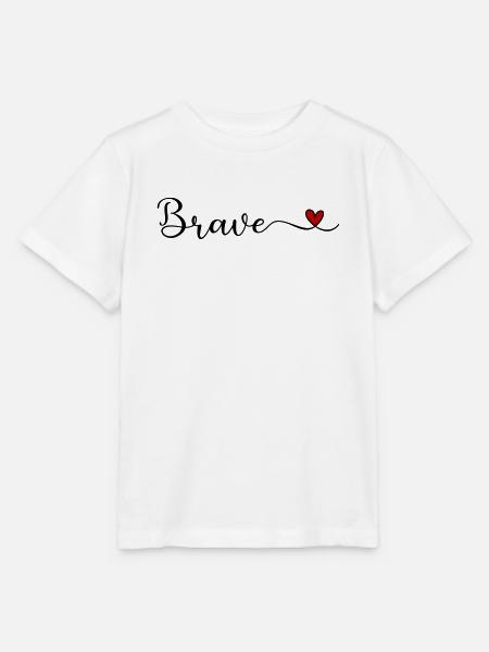 Mutiges Herz - Stanley/Stella Kinder T-Shirt MINI CREATOR - Weiß