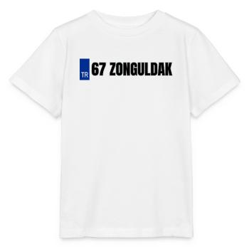 67 Zonguldak Kennzeichen | Türkisches Kennzeichen - Stanley/Stella Kinder T-Shirt MINI CREATOR  - Weiß - Vorne - Maike (125cm)