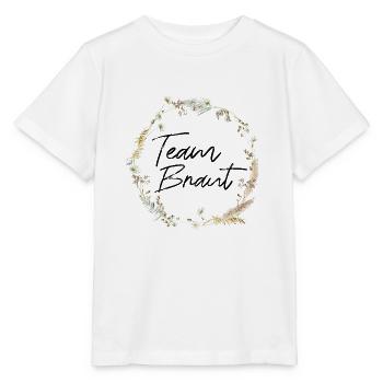 Team Braut - Junggesellinnenabschied - Stanley/Stella Kinder T-Shirt MINI CREATOR  - Weiß - Vorne - Maike (125cm)